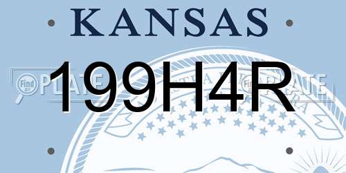199H4R Kansas License Plate
