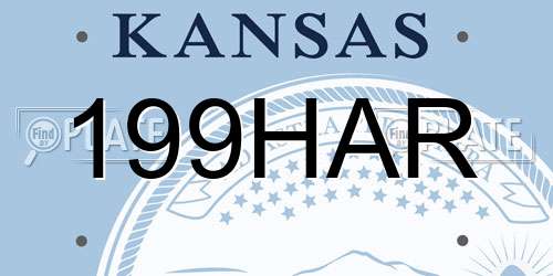 199HAR Kansas License Plate