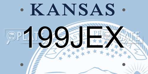 199JEX Kansas License Plate