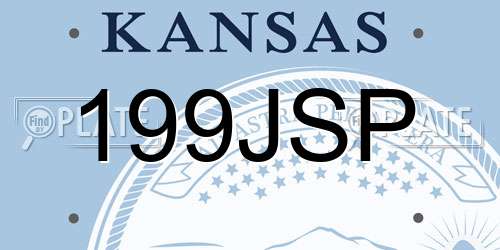 199JSP Kansas License Plate