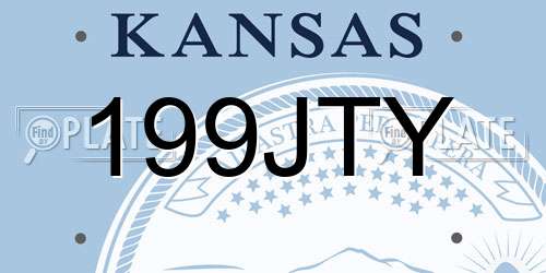 199JTY Kansas License Plate