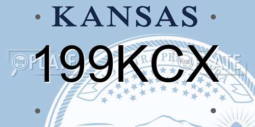 199KCX Kansas License Plate