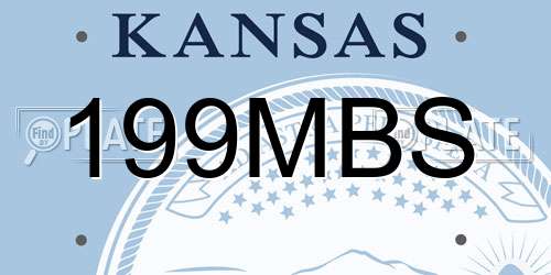 199MBS Kansas License Plate