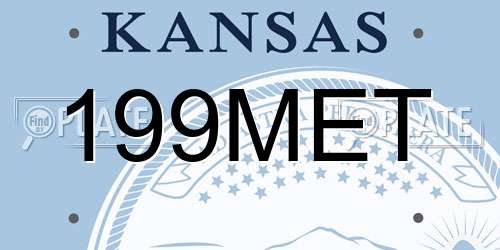 199MET Kansas License Plate