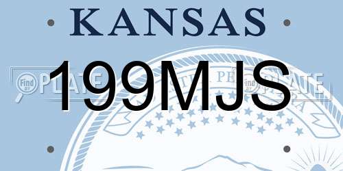 199MJS Kansas License Plate