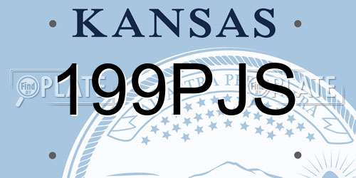 199PJS Kansas License Plate