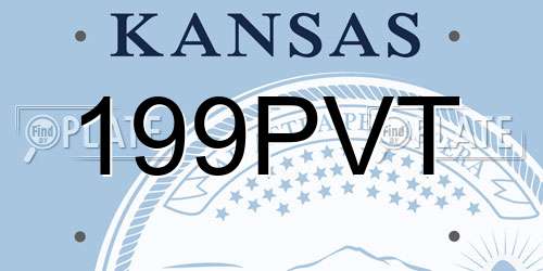 199PVT Kansas License Plate