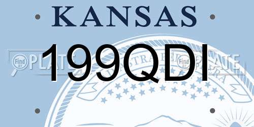 199QDI Kansas License Plate