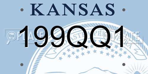 199QQ1 Kansas License Plate