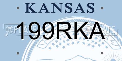199RKA Kansas License Plate