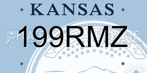 199RMZ Kansas License Plate