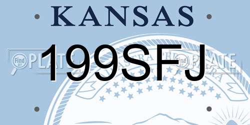 199SFJ Kansas License Plate