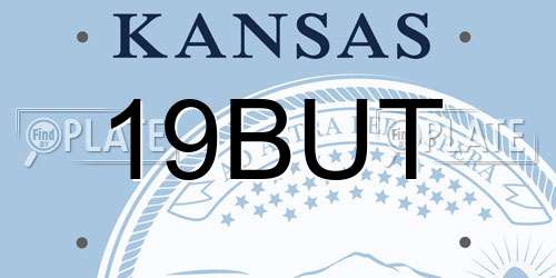 19BUT Kansas License Plate