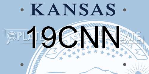 19CNN Kansas License Plate