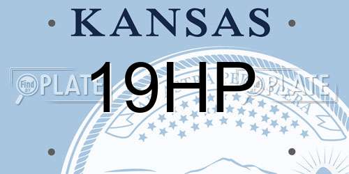 19HP Kansas License Plate