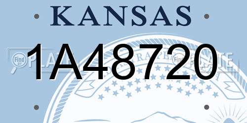 1A48720 Kansas License Plate