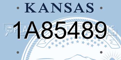 1A85489 Kansas License Plate