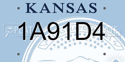 1A91D4 Kansas License Plate