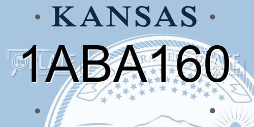 1ABA160 Kansas License Plate