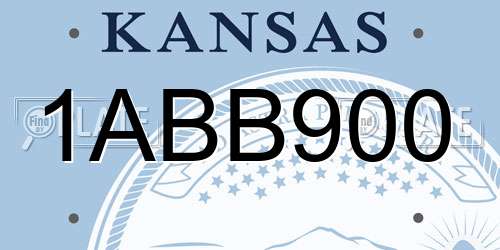 1ABB900 Kansas License Plate