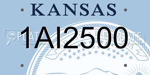 1AI2500 Kansas License Plate