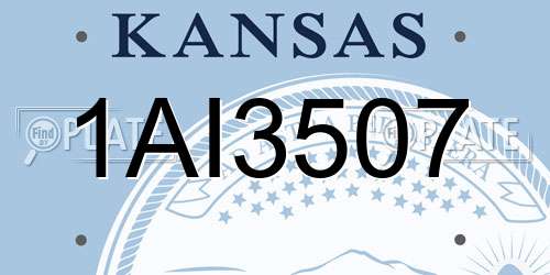 1AI3507 Kansas License Plate