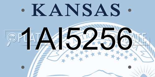 1AI5256 Kansas License Plate