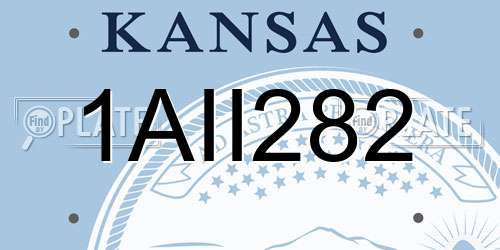 1AII282 Kansas License Plate