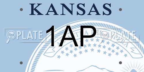 1AP Kansas License Plate