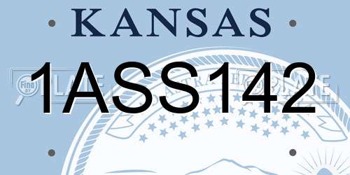 1ASS142 Kansas License Plate