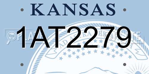 1AT2279 Kansas License Plate