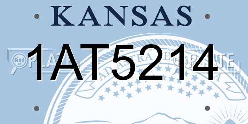 1AT5214 Kansas License Plate