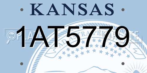 1AT5779 Kansas License Plate