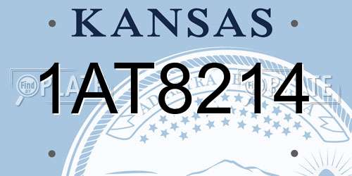 1AT8214 Kansas License Plate