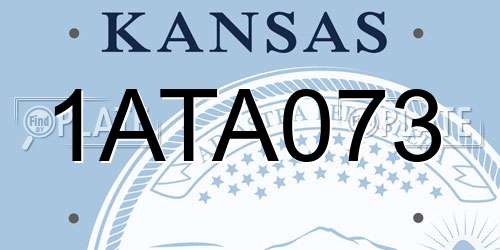 1ATA073 Kansas License Plate