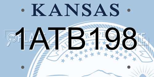 1ATB198 Kansas License Plate