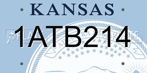 1ATB214 Kansas License Plate