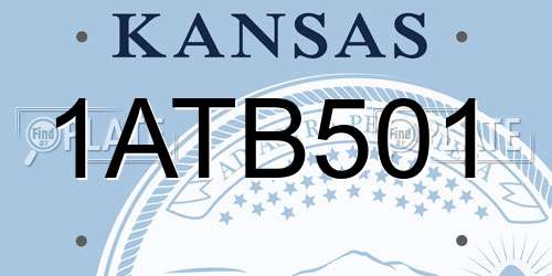 1ATB501 Kansas License Plate
