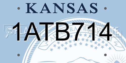 1ATB714 Kansas License Plate