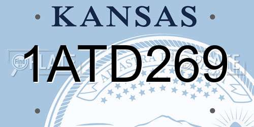 1ATD269 Kansas License Plate