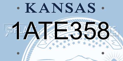 1ATE358 Kansas License Plate