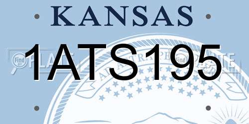 1ATS195 Kansas License Plate