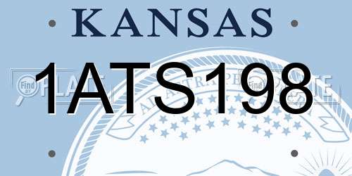 1ATS198 Kansas License Plate