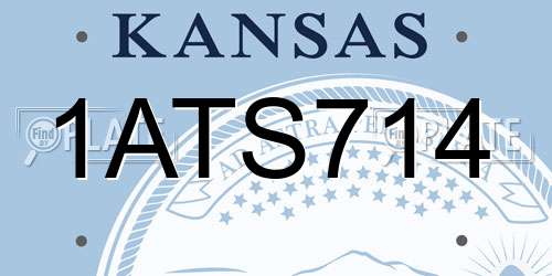 1ATS714 Kansas License Plate
