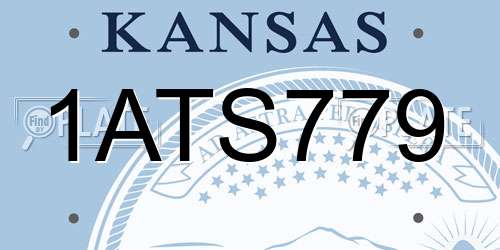 1ATS779 Kansas License Plate