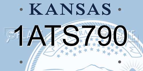1ATS790 Kansas License Plate