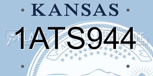 1ATS944 Kansas License Plate