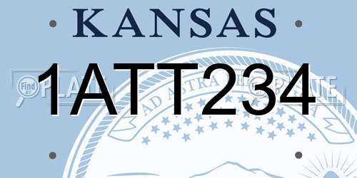 1ATT234 Kansas License Plate