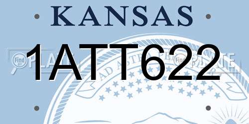 1ATT622 Kansas License Plate