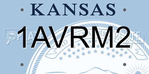 1AVRM2 Kansas License Plate